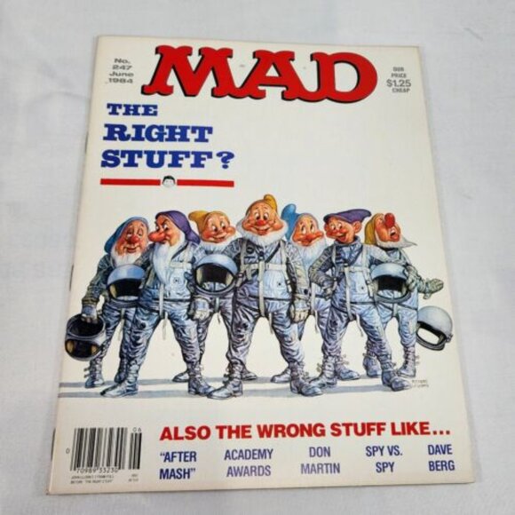 Mad Magazine Issue # 247 June 1984 The‎ Right Stuff Dwarfs In Space Richard Art - Picture 1 of 6